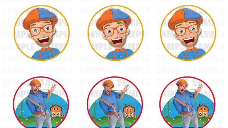 Free Printable Blippi Cake Topper