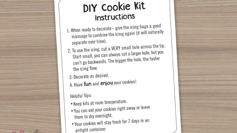 Free Printable Cookie Kit Instructions Printable New Year Banners