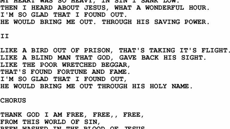 Free Printable Gospel Music Lyrics Free Printable