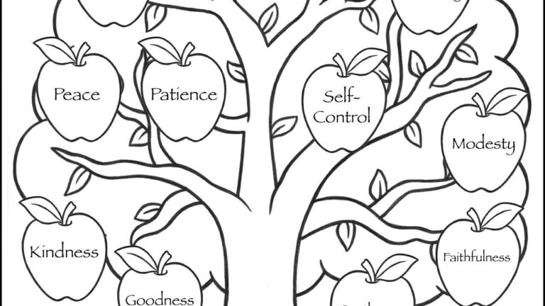Twelve Fruits Of The Holy Spirit Coloring Page TheCatholicKid