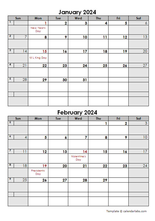 Printable 2 Month Calendar 2024 Bessy Charita