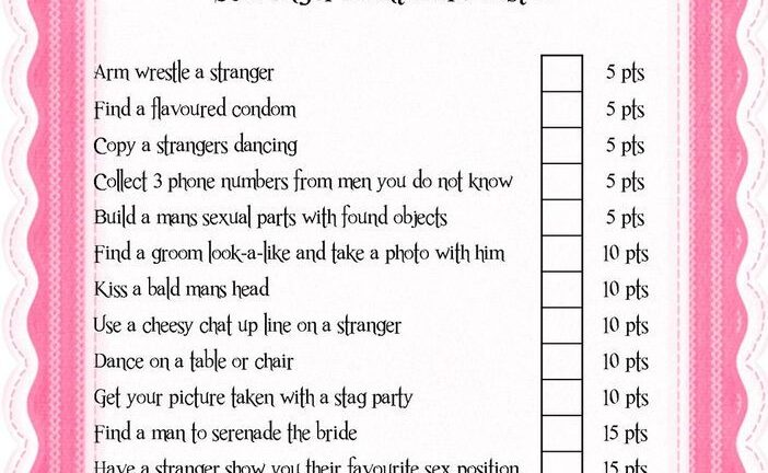 10 Personalised Hen Night Bridal Shower Trivia Game Guest Libs