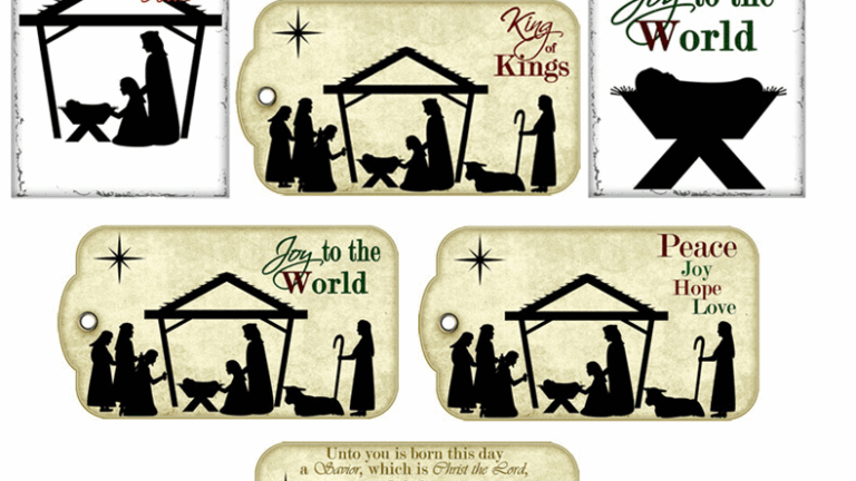 10 Top Collection Free Printable Religious Christmas Gift Tags