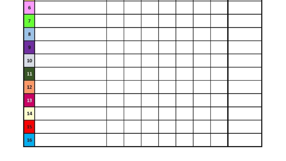 16 Player Euchre Tournament Score Sheet And Rotations PDF Printable