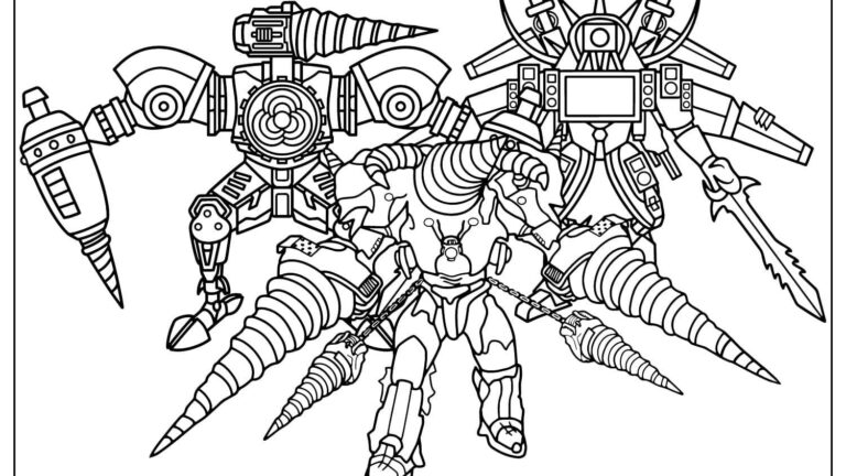 17 Free Printable Upgraded Titan Drill Man Coloring Pages Coloring