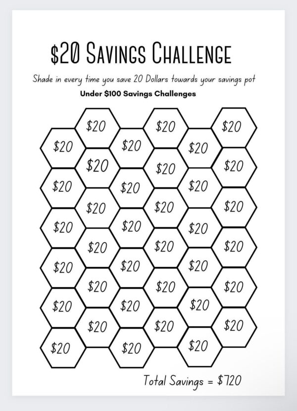 Free Printable Savings Challenge Pdf