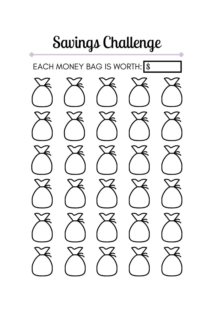30 Day Challenge Printable To Save Money No Spend Money Etsy