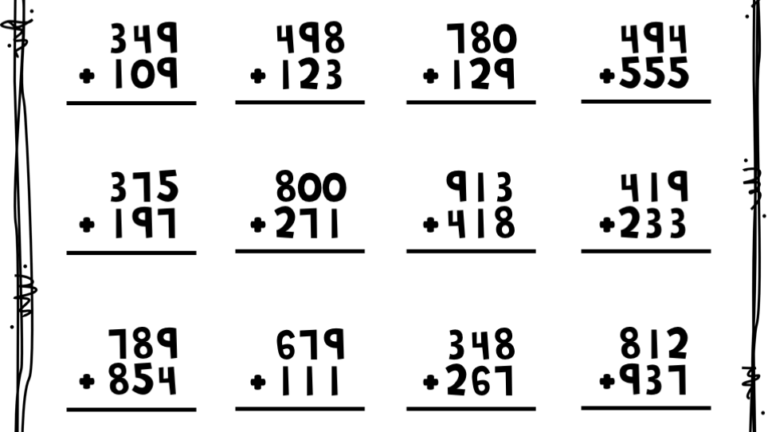 3rd Grade Math Worksheets TutorOcean Worksheets Library