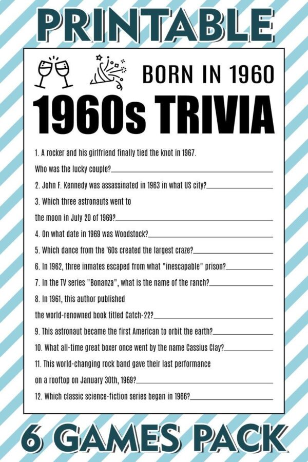 Free Printable Birthday Trivia Games