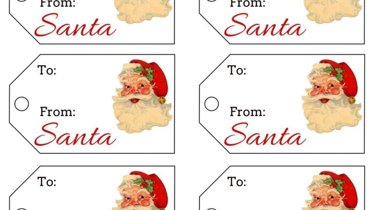 8 Best Printable Christmas Tags From Santa PDF For Free At Printablee
