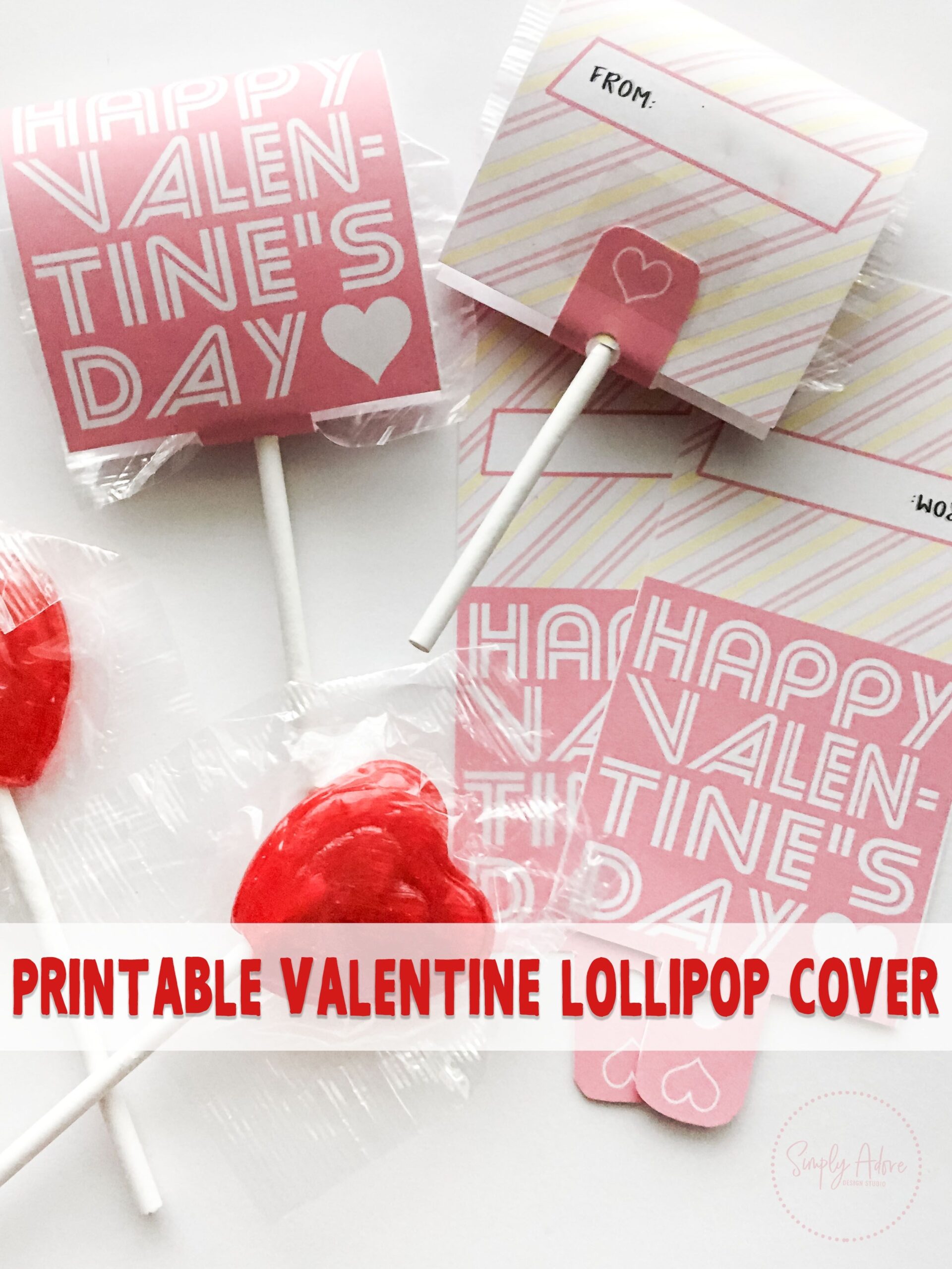 90 Free Printable Valentine Lollipop Holder Design Corral
