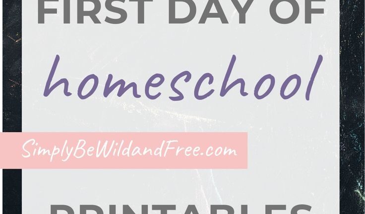 A Sign That Says Free First Day Of Homeschool Printables With Sprinkles