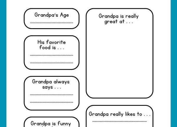 All About Grandpa Printable Worksheet