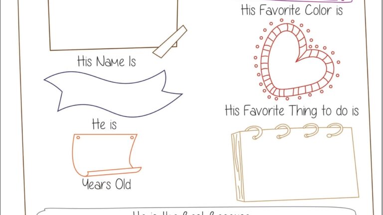 All About My Dad Free Printable Book Printable Word Searches