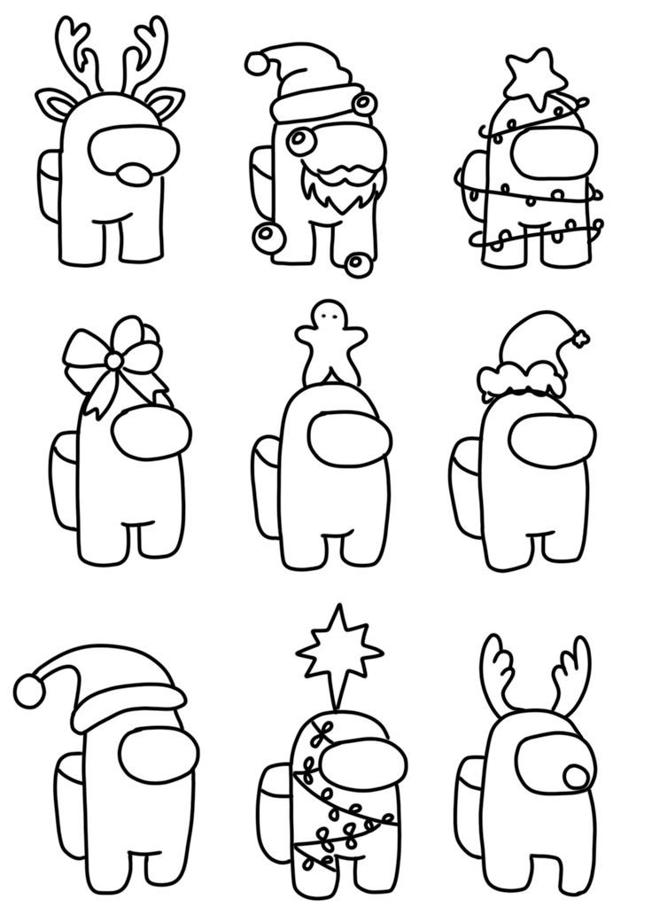 Among Us Merry Christmas Coloring Page P Ginas Para Colorir Natal