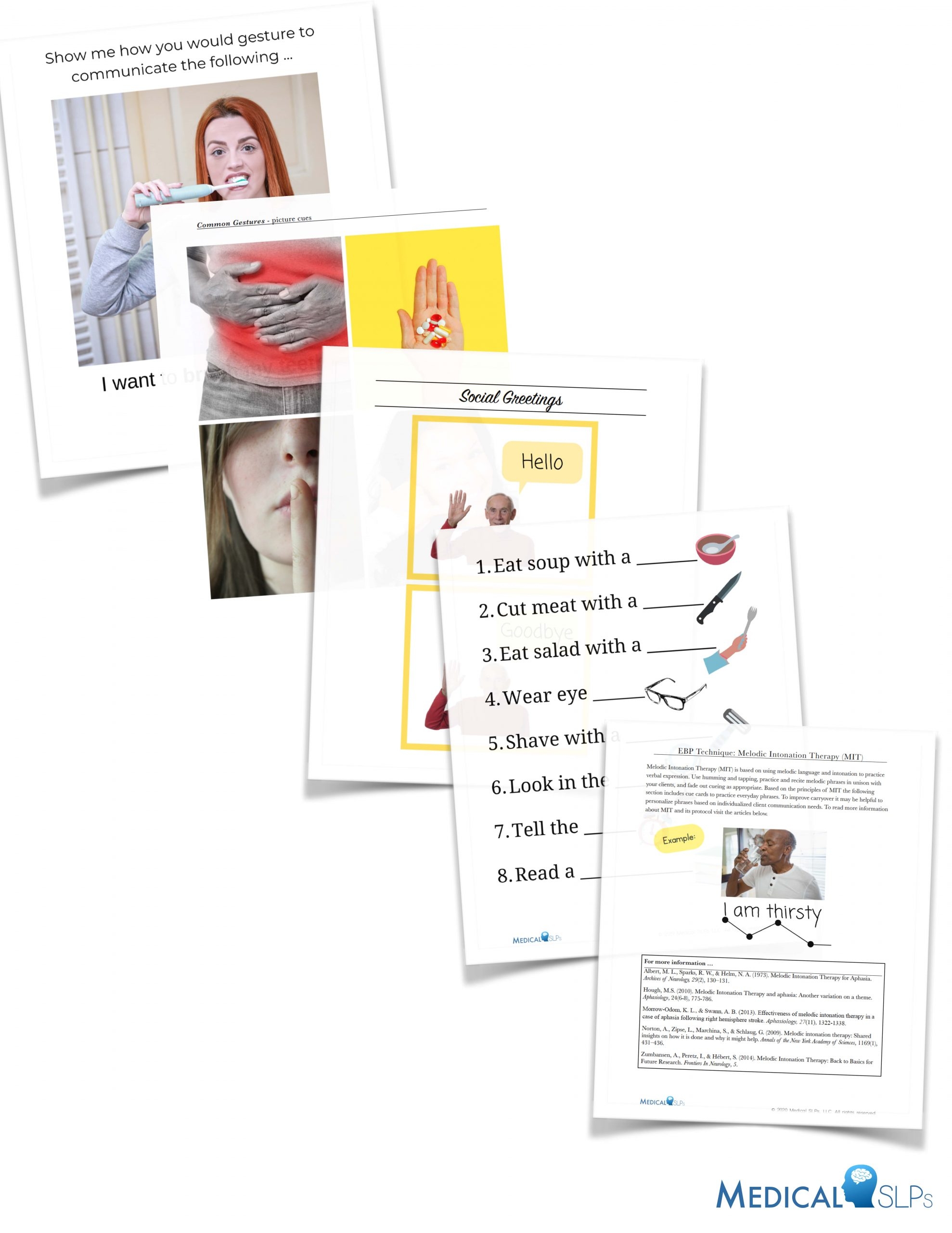 Aphasia Therapy Workbook Medical SLPs