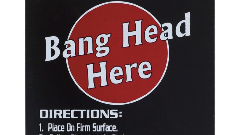 Bang Head Here Sign Printable