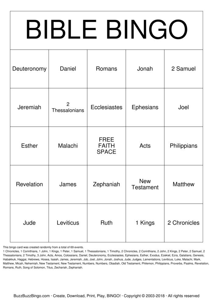Bible Bingo Game Free Printable Printable Calendars AT A GLANCE