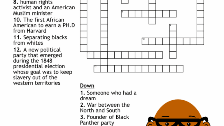 Black History Crossword Puzzles Printable Free Crossword Puzzles