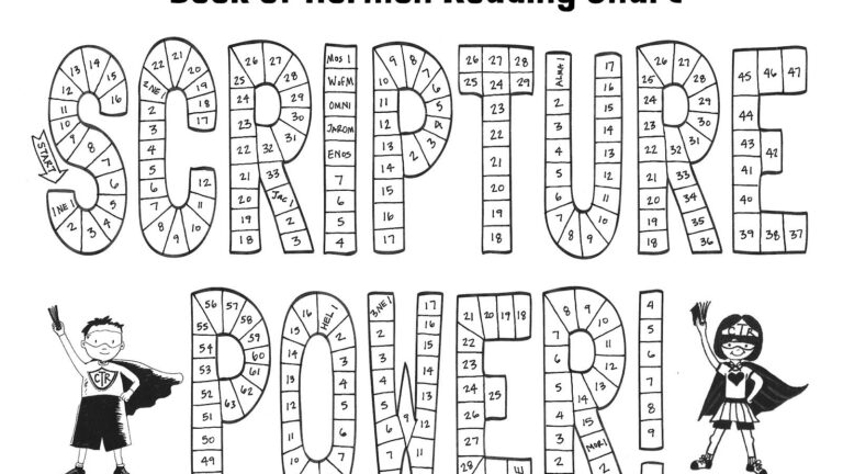 Book Of Mormon Reading Chart Free Printable Printable New Year Banners