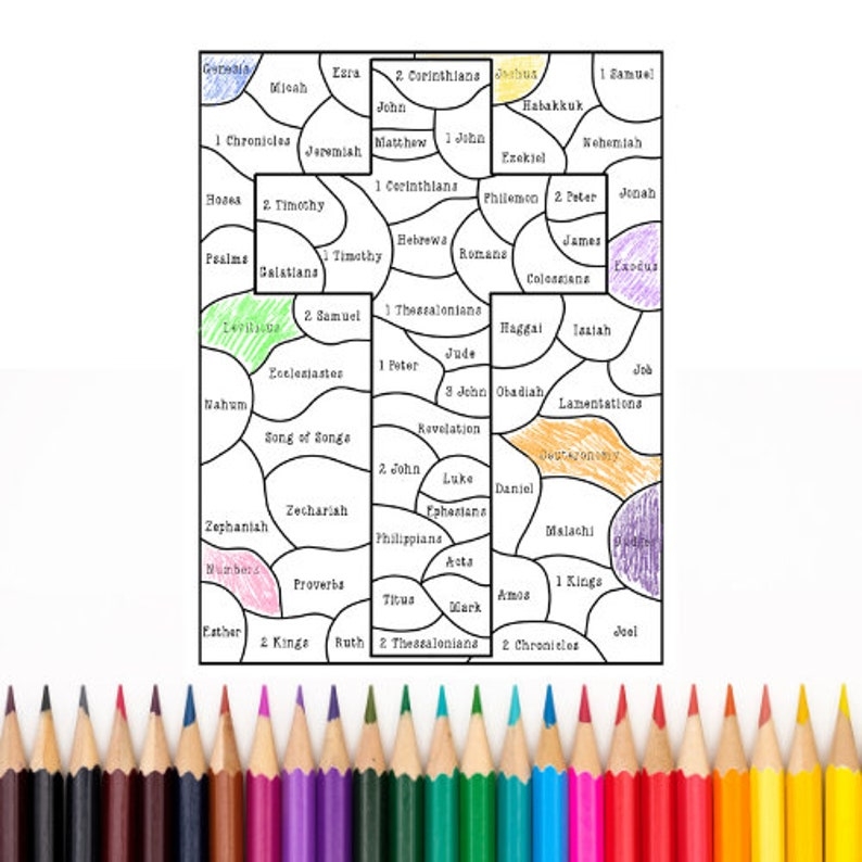 Books Of The Bible Tracker Printable Etsy Australia