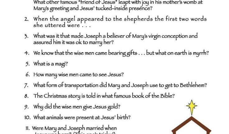 Christian Christmas Trivia Questions And Answers Christmas Trivia