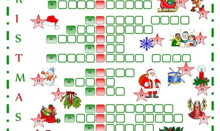 Christmas Crossword Free Printable Pdf We Love Printables