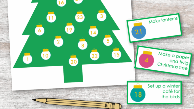 Christmas Tree Advent Calendar Printable Activities For Kids Ohkerja