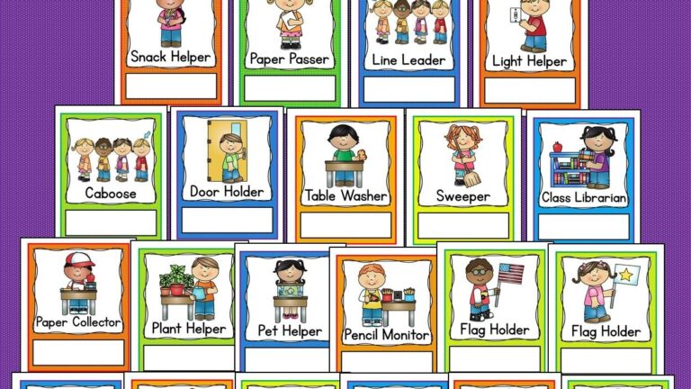 Clipart Free Printable Preschool Job Chart Pictures Printable Templates