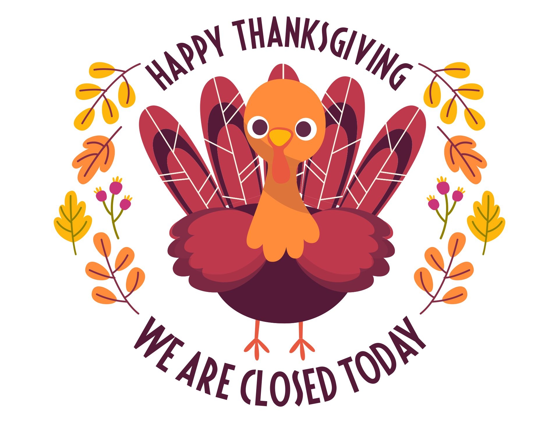 Closed For Thanksgiving Sign Printable Free Printable Templates Your