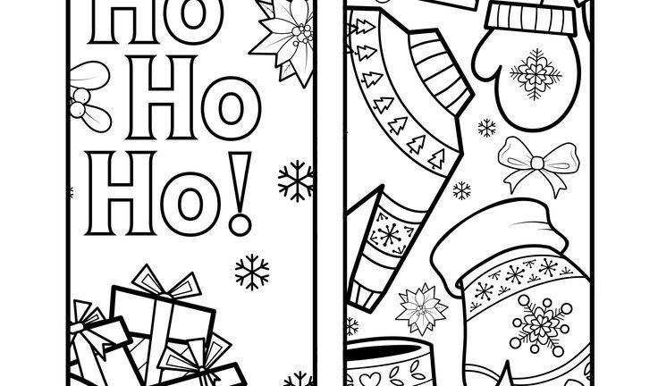 Color Your Own Christmas Bookmarks