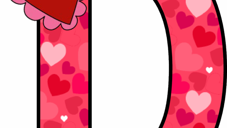 Colorful Printable Valentine Alphabet Letters