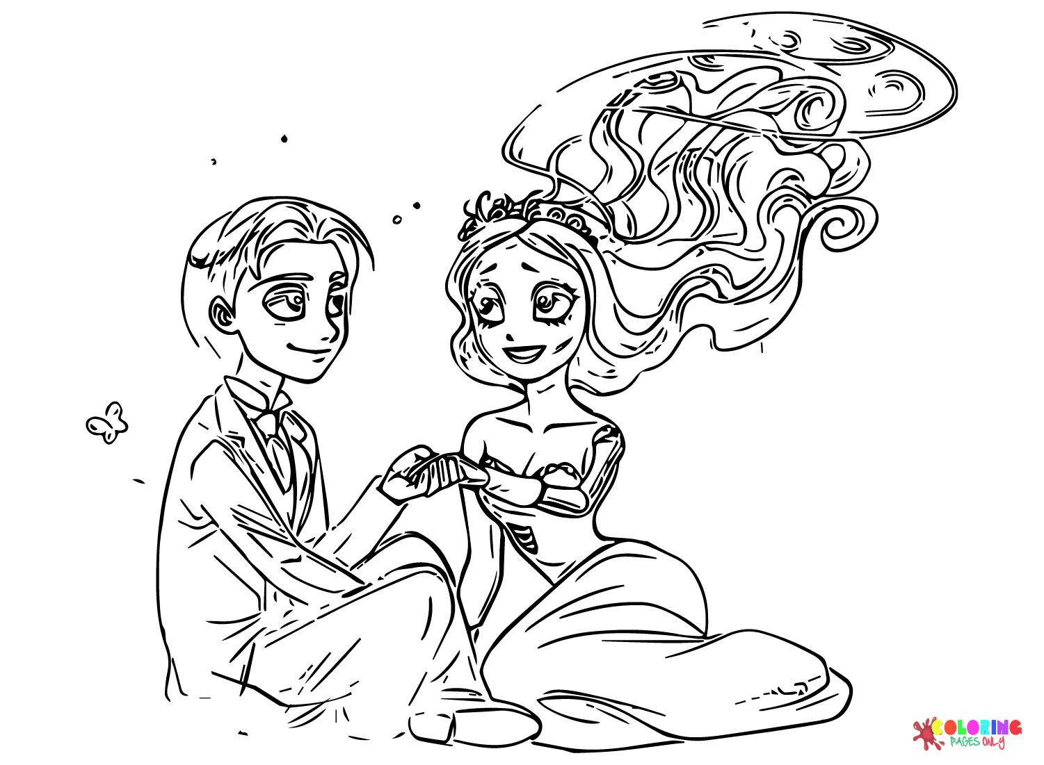 Emily Printable Corpse Bride Coloring Pages