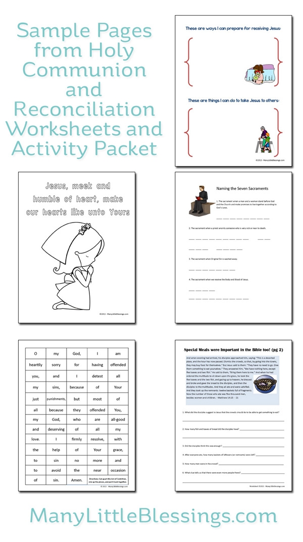 Communion Worksheets For Kids