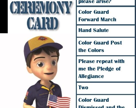Cub Scout Flag Ceremony Printable Printable Templates