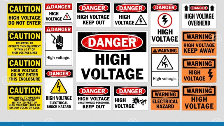 Danger High Voltage Sign Printable