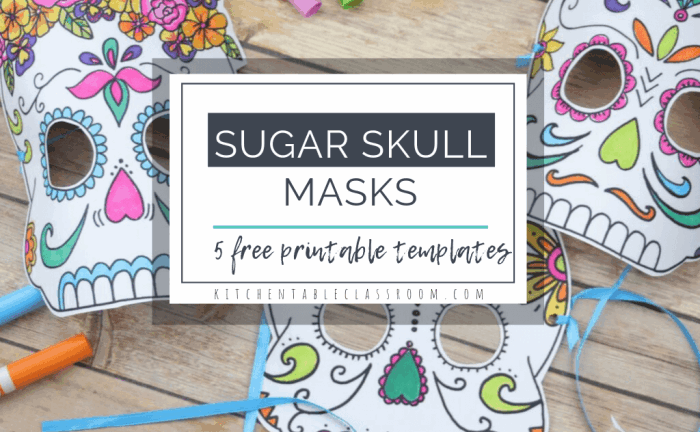 Day Of The Dead Printable Masks Printable Word Searches