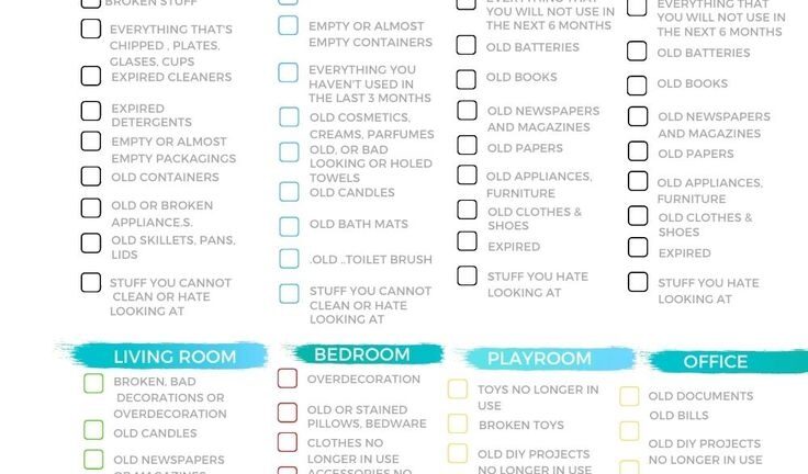 Declutter Your Home Room By Room With This Free Printable Checklist