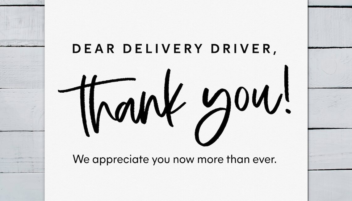 Delivery Driver Thank You Appreciation Snack Sign Printable Etsy