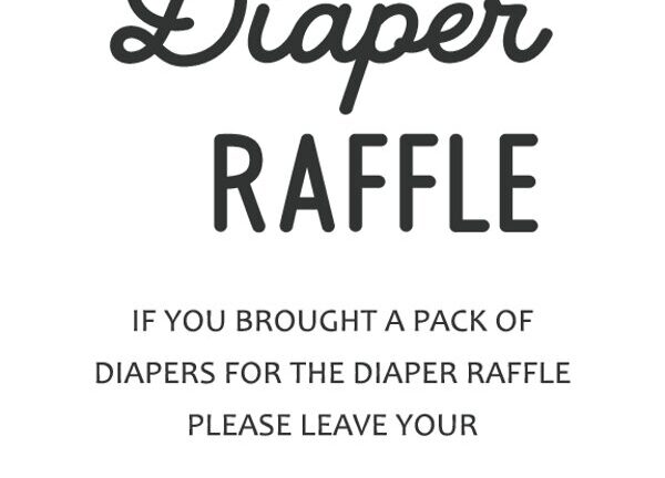 Diaper Raffle Sign Free Printable Printable Free Templates