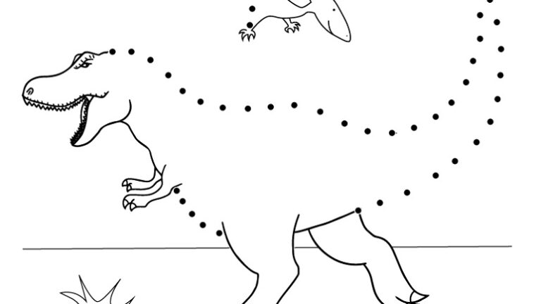 Dinosaur Dot To Dot Printable 101 Activity