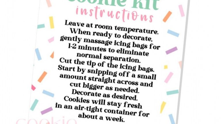 Diy Cookie Kit Instructions Printable Free FREE Printable A Z