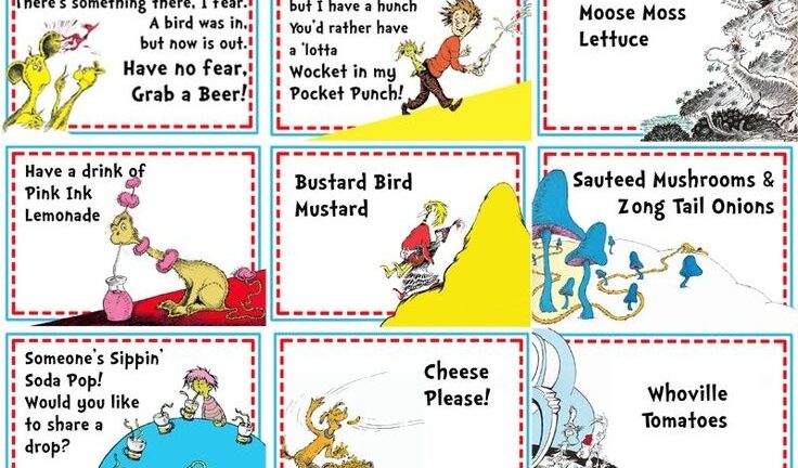 Dr Seuss Party Printables Free 24 Dr Seuss Party Food Labels Listing