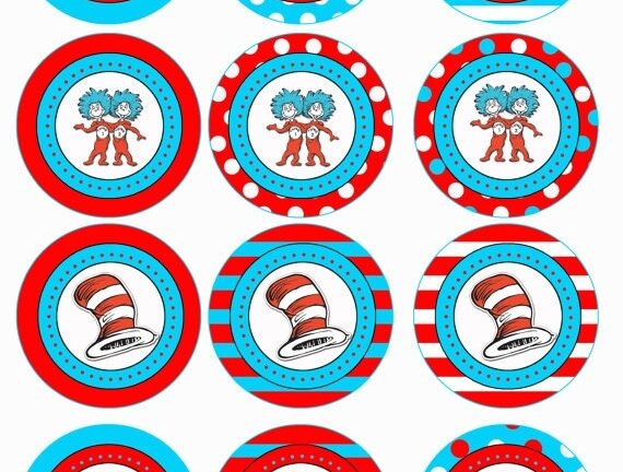 Dr Seuss Printable Cupcake Toppers Printable Templates