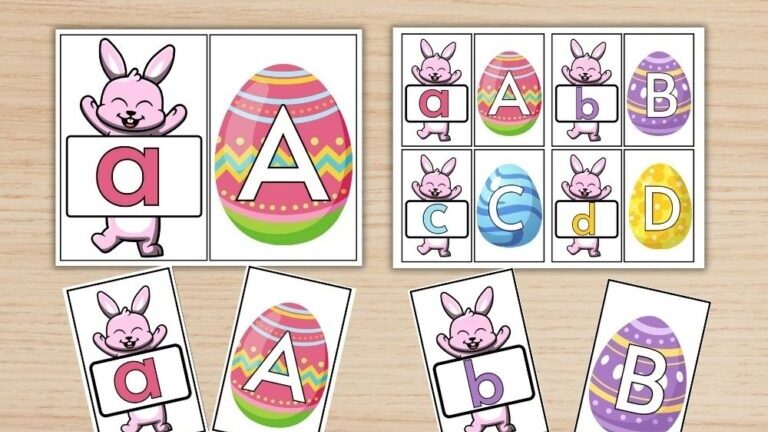 Easter Egg Letter Matching Printable Mess For Less