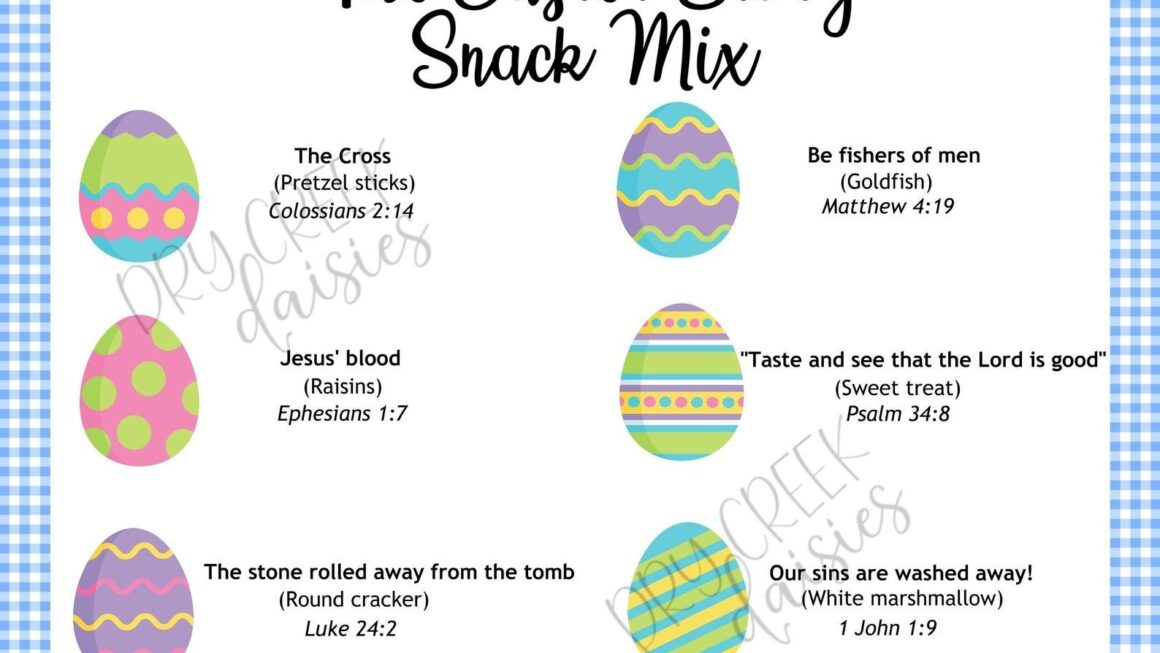 Easter Story Snack Mix Printable Free