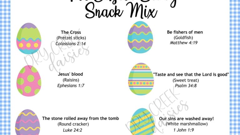Easter Story Snack Mix Printable Free