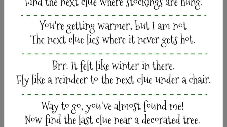 Elf Scavenger Hunt Free Printable Printable Template Calendar