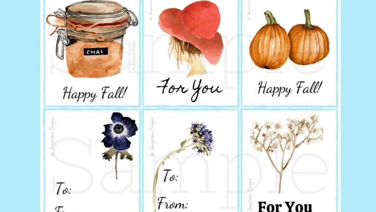 Fall Gift Tags Printable Free Printable Word Searches