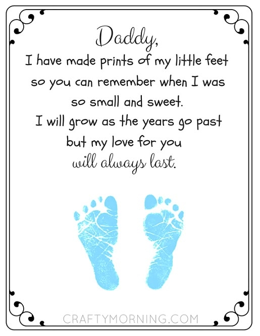 Father'S Day Footprint Printable